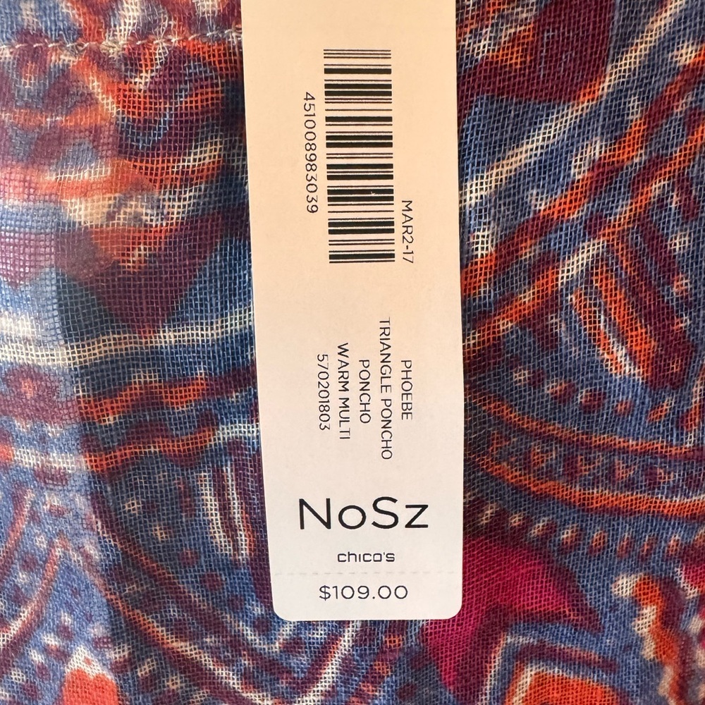 Chico's Phoebe Triangle Multicolor Patterned 100%… - image 9